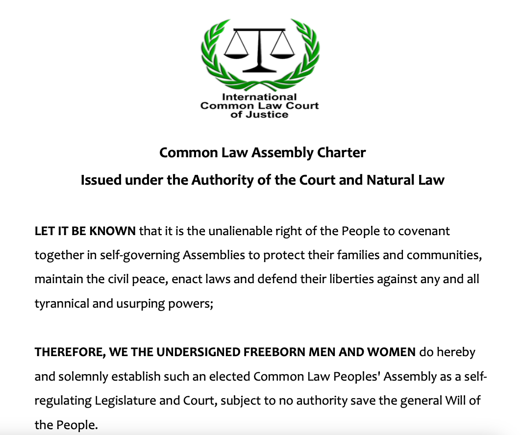 Common Law Charter Constitution